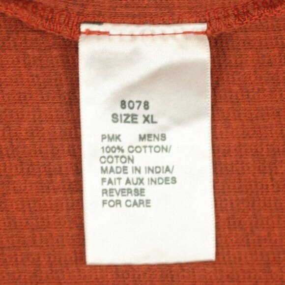 Woolrich Men's XL Orange Crewneck Ribbed Long Sleeve Knit Sweater - Picture 6 of 7